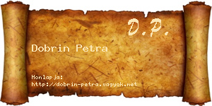 Dobrin Petra névjegykártya